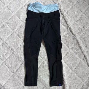 iRideon | Baby Blue and Black Synergy Knee Patch Tights | Size Extra Small